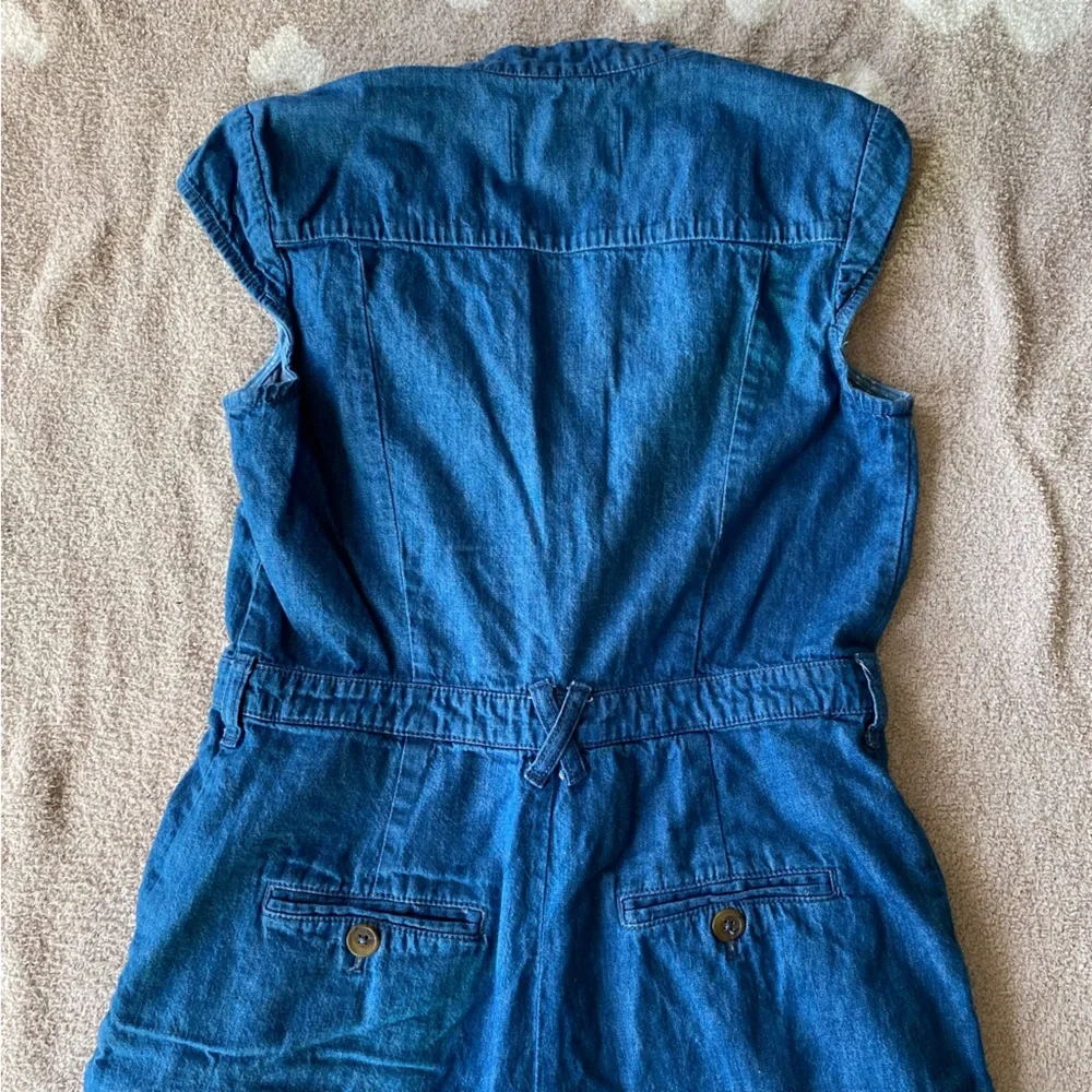Pilcro and the Letterpress Cotton Size 10 denim blue jumpsuit - Picture 7 of 9